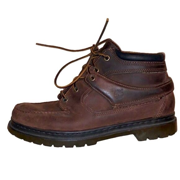 Timberland Leather Hiking Boots GoreTex Waterproof Brown MENS 10 B27 - Picture 1 of 12
